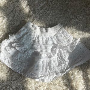 White Aerie ruffle skirt